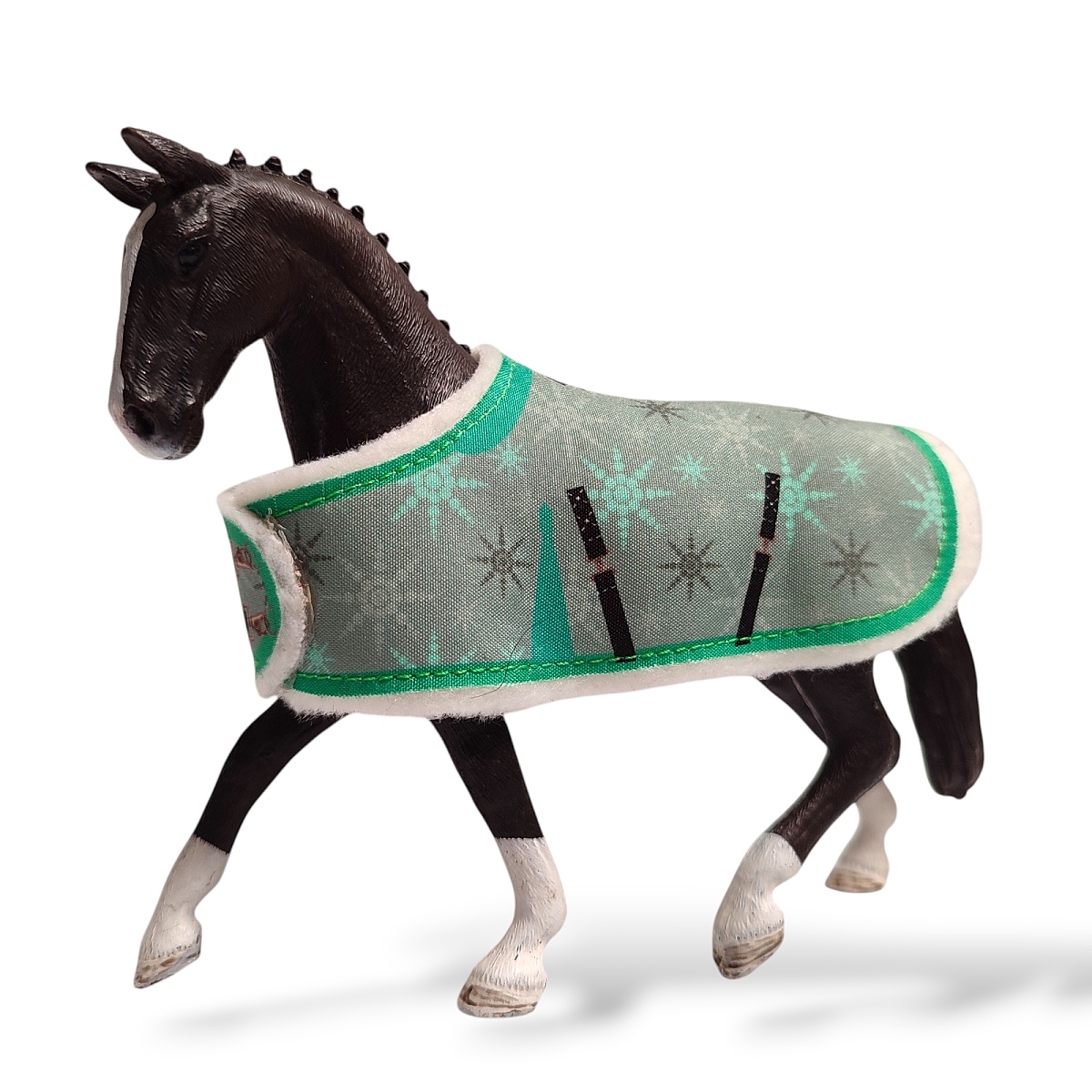 Deka pro koně typu Schleich - zelená vločka