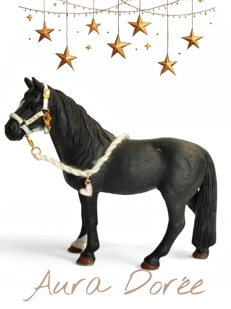 Ohlávka pro koně typu Schleich - Luxury bílá