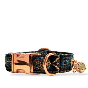 Emerald Night – Luxusní žakárový obojek pro malé psy