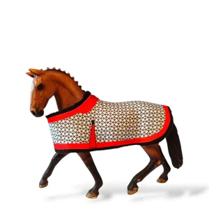 Deka pro koně typu Schleich - červená