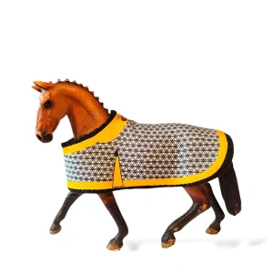 Deka pro koně typu Schleich - žlutá