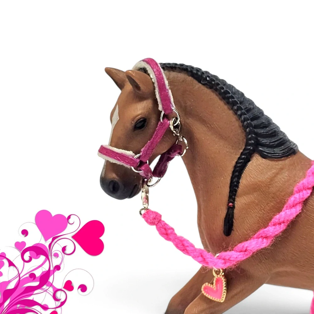 Ohlávka pro koně typu Schleich - Pink💖 