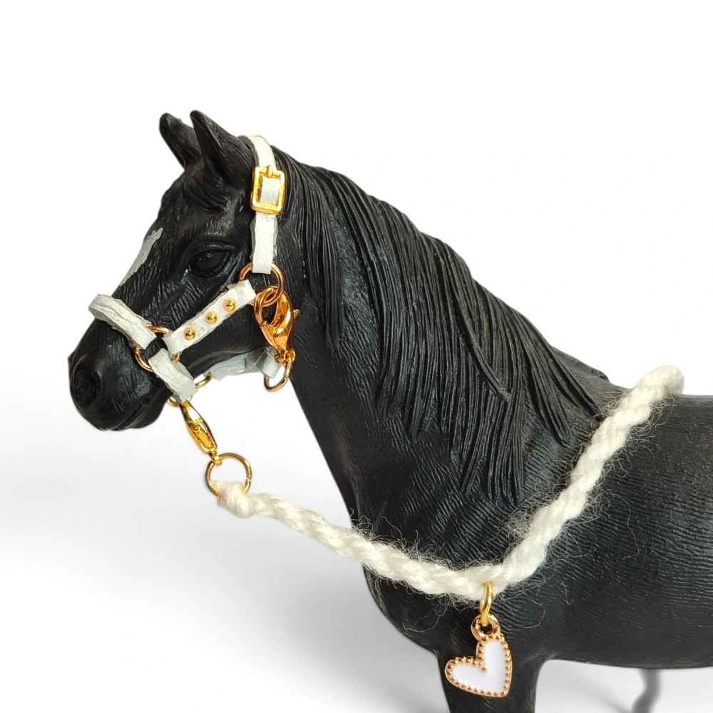 Ohlávka pro koně typu Schleich - Luxury bílá