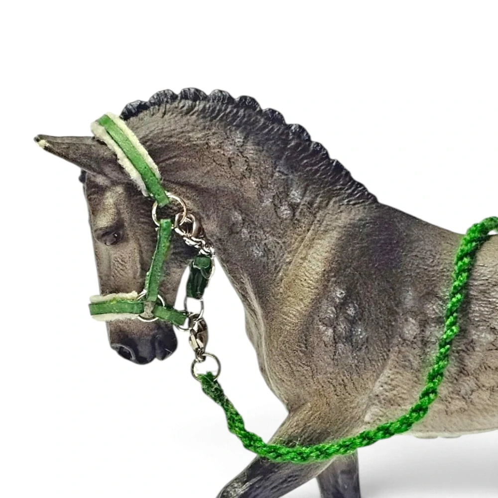 Ohlávka pro větší koně typu Schleich - zelená 💚
