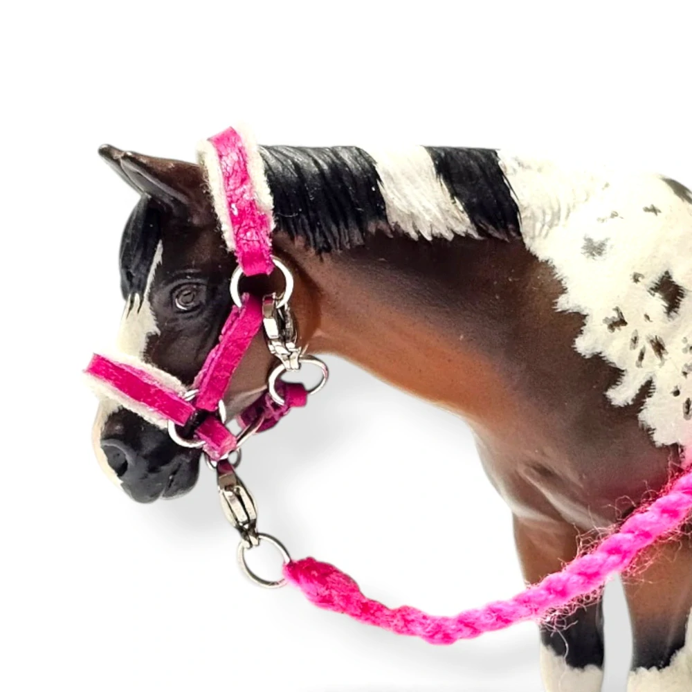 Ohlávka pro koně typu Schleich - Pink 🩷🌸