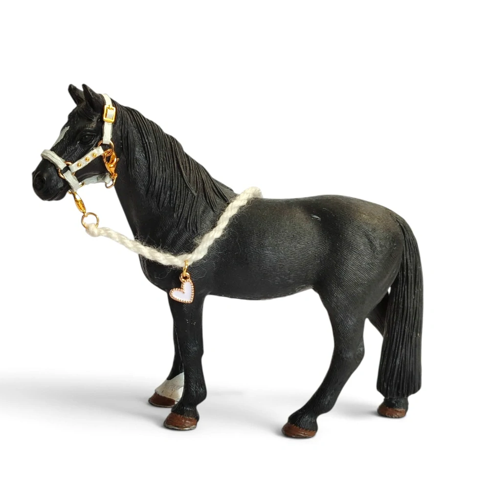 Ohlávka pro koně typu Schleich - Luxury bílá