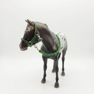 Ohlávka pro koně typu Schleich - zelená