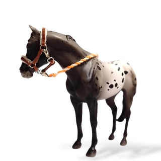 Ohlávka pro koně typu Schleich - hnědá cihlová 