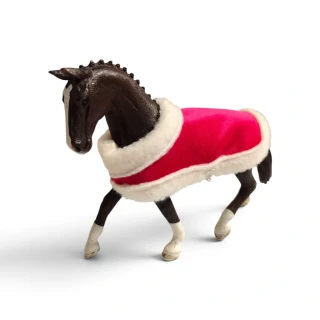 Deka pro koně typu Schleich - červený samet♥️
