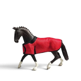 Deka pro koně typu Schleich - zářivě červená ♥️
